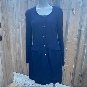 Free People Navy Winter Wool Coat size medium